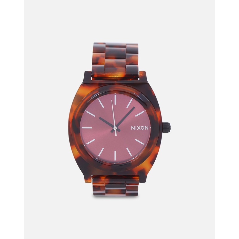 Nixon Time Teller Acetate Watch Tortoise/Oxblood ONE