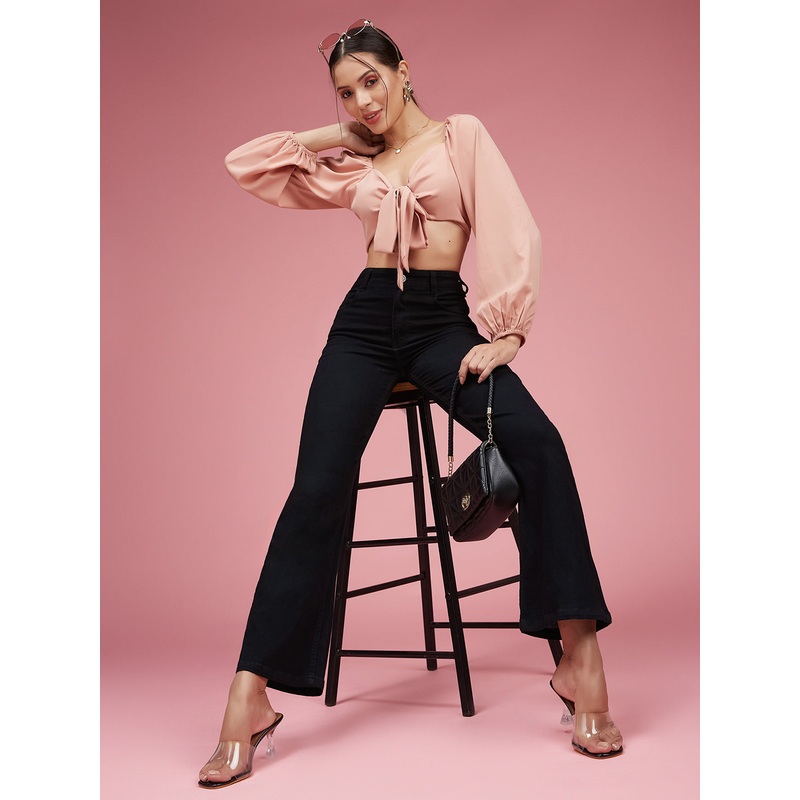 CHASEstretch Black Bootcut High-Rise Denim Jeans 26 Black