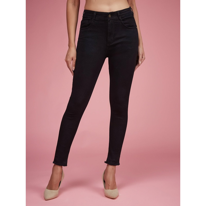 Women’s Black Slim-Fit High-Rise Denim Jeans 26 Black