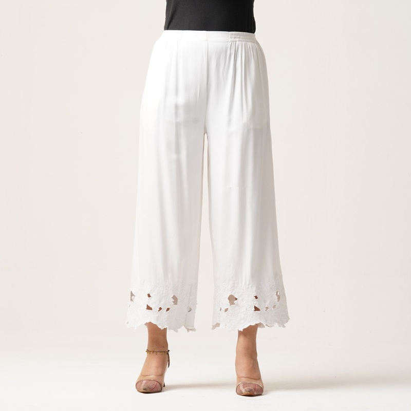 Womens Ethnic Bottom-Off White 2XL OFF WHITE