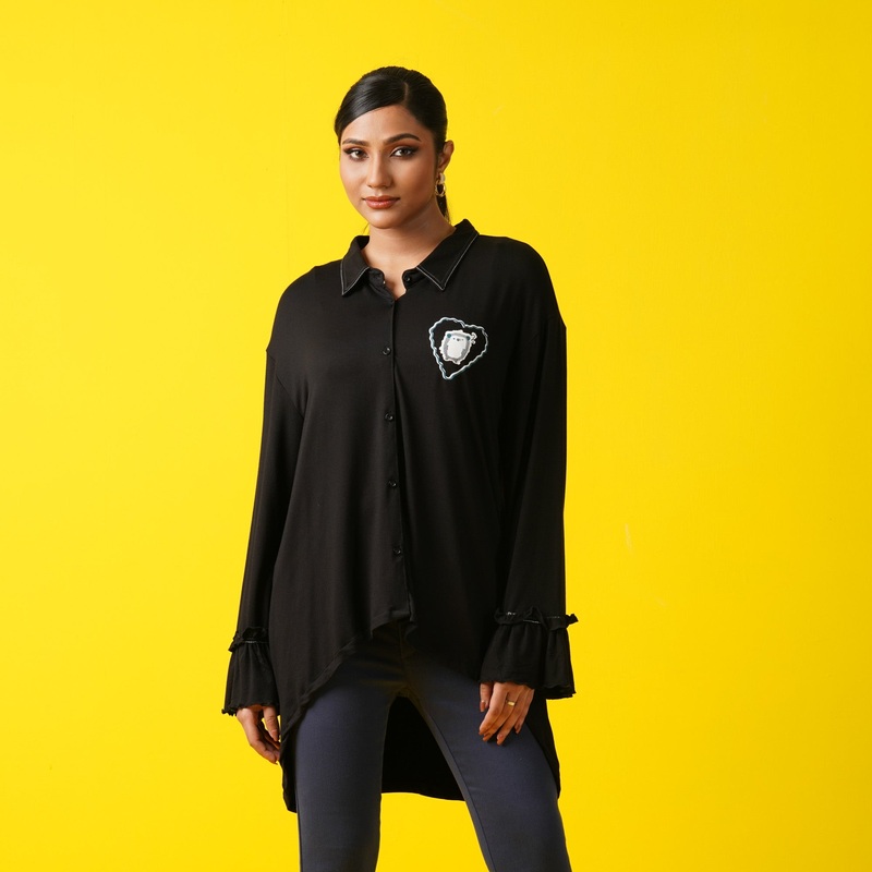 Womens Shirt-Black S BLACK