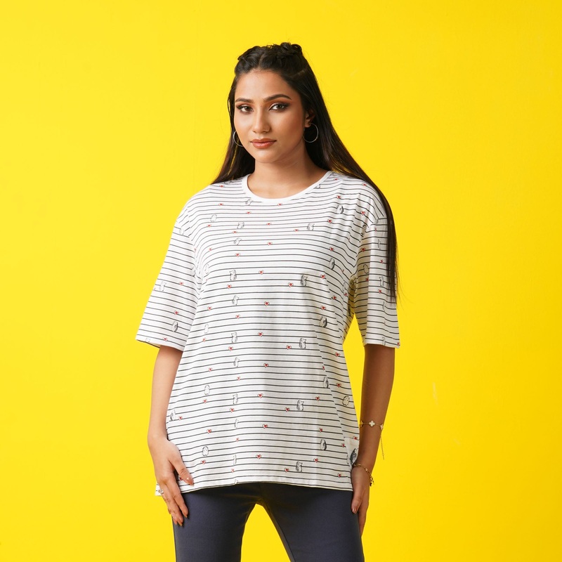 Womens T- Shirt-White M WHITE