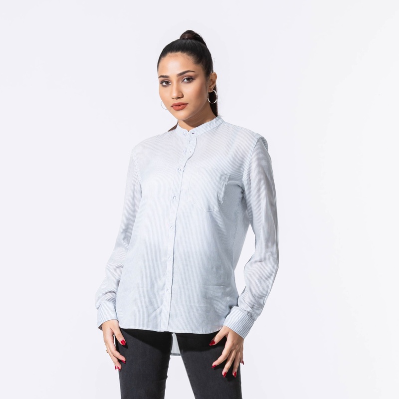 Womens Black Striped Long Shirt 2XL BLACK STRIPE