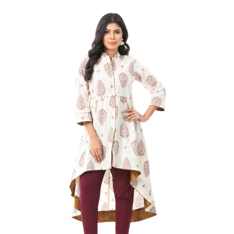Womens Off-White Fusion Kurti 2XL OFF WHITE
