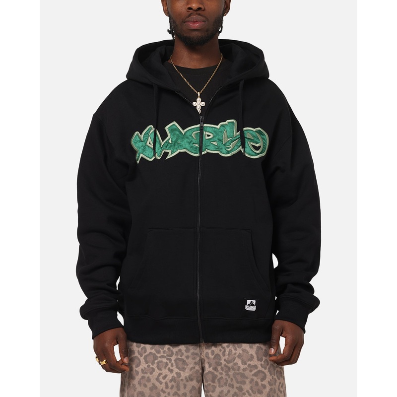 X-Large Mark Zip Through Hoodie Black S