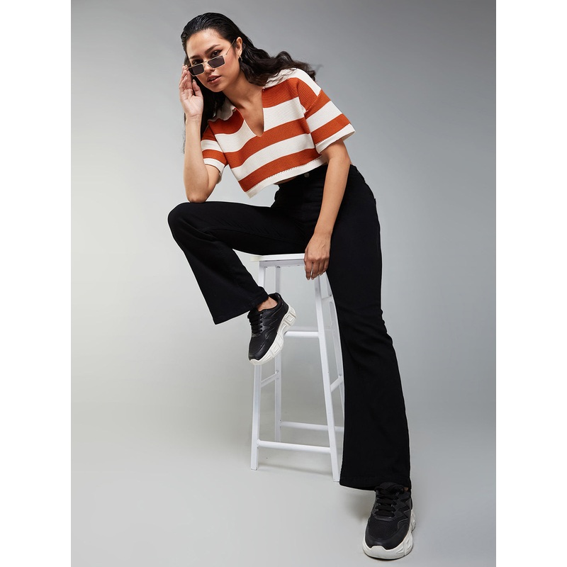 CHASEstretch Black Bootcut High-Rise Stretchable Denim Jeans 26 Black