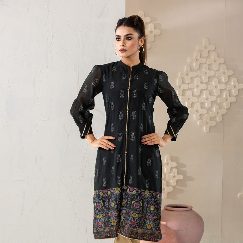 Womens Black High-Range Kurti 2XL BLACK