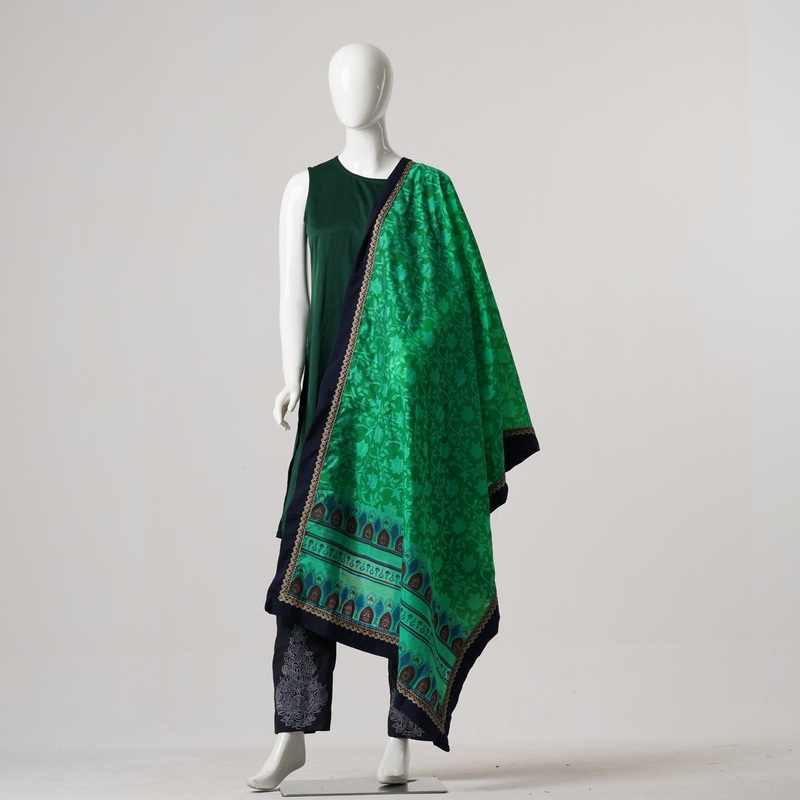 Womens Dupatta-Forest Green 95″ FOREST GREEN