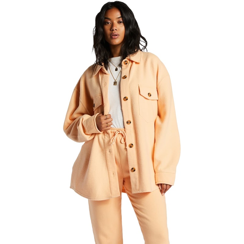Billabong Anytime Shacket Oversized Button-Through Shacket – Women’s