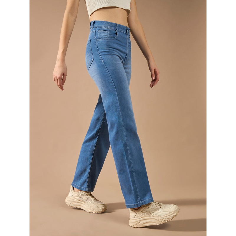 CHASEstretch Light Blue Wide-Leg Mid-Rise Light Weight Denim Jeans 26 Light Blue
