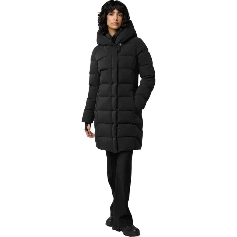 SOIA & KYO Sonny-N Slim-Fit Novo Down Coat with Bib and Hood – Women’s