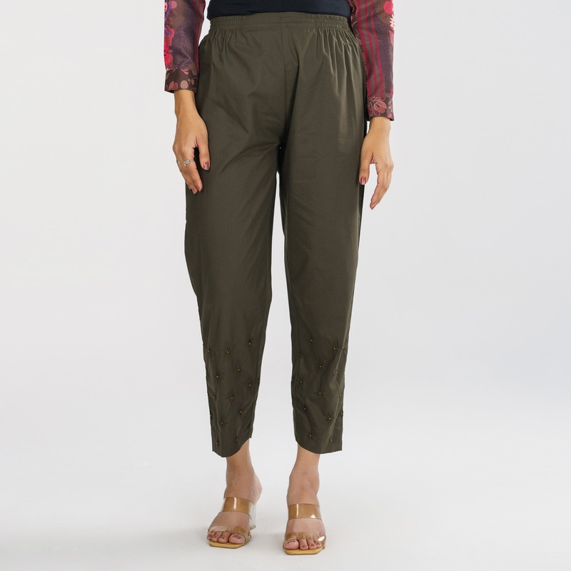 Womens Green Ethnic Bottom S GREEN