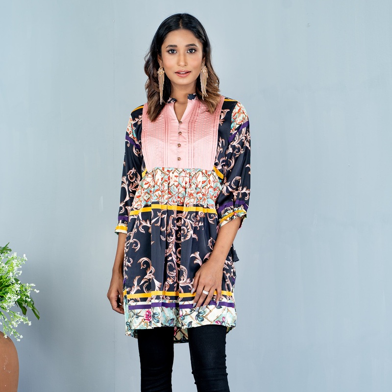 Womens Kurti- Navy Print 2XL NAVY PRINT