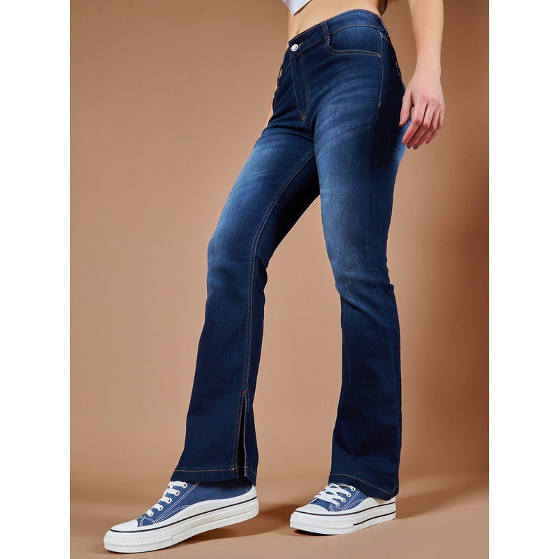 24/7 Comfort Women’s Blue Bootcut Mid-Rise Regular-Length Denim Stretchable Jeans 26 Blue