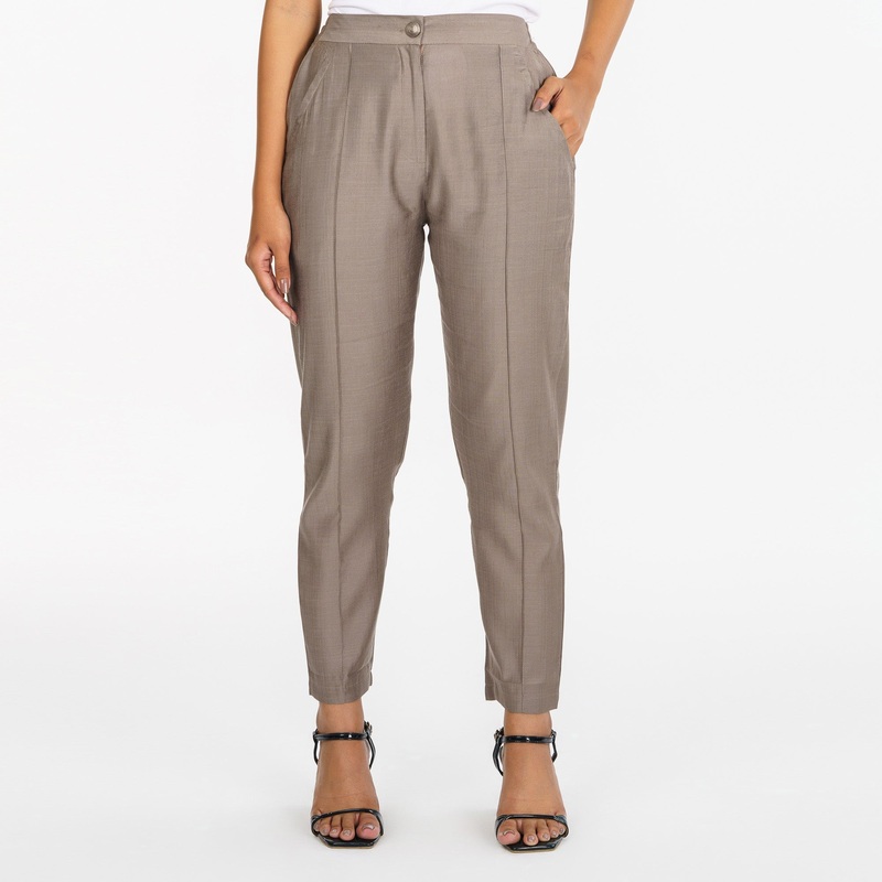 Womens Ethnic Beige Pant S BEIGE