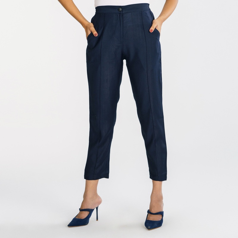 Womens Ethnic Navy Pant L NAVY