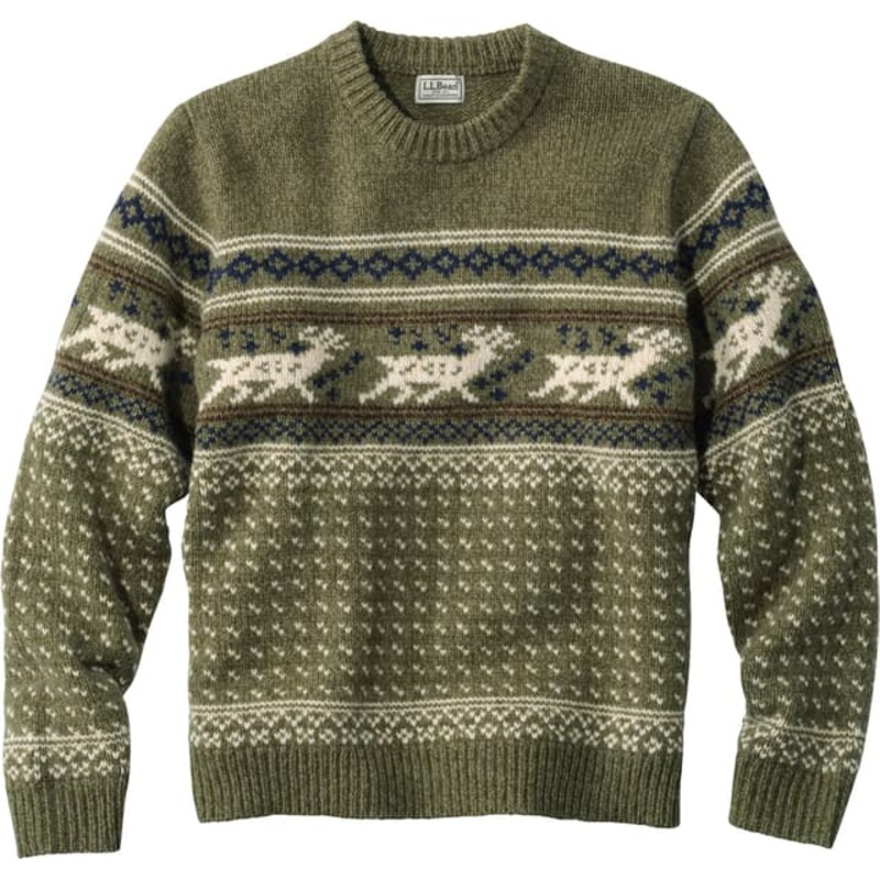 L.L. Bean Bean’s Classic Ragg Wool Fair Isle Crewneck Sweater – Men’s