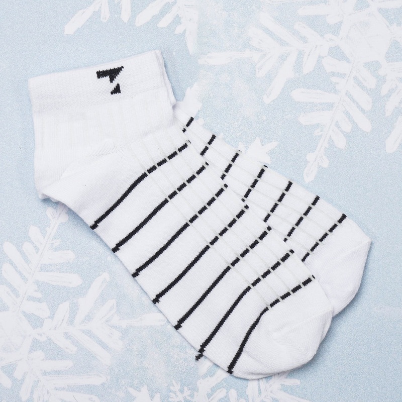 White & Black Cotton Socks N/A WHITE & BLACK