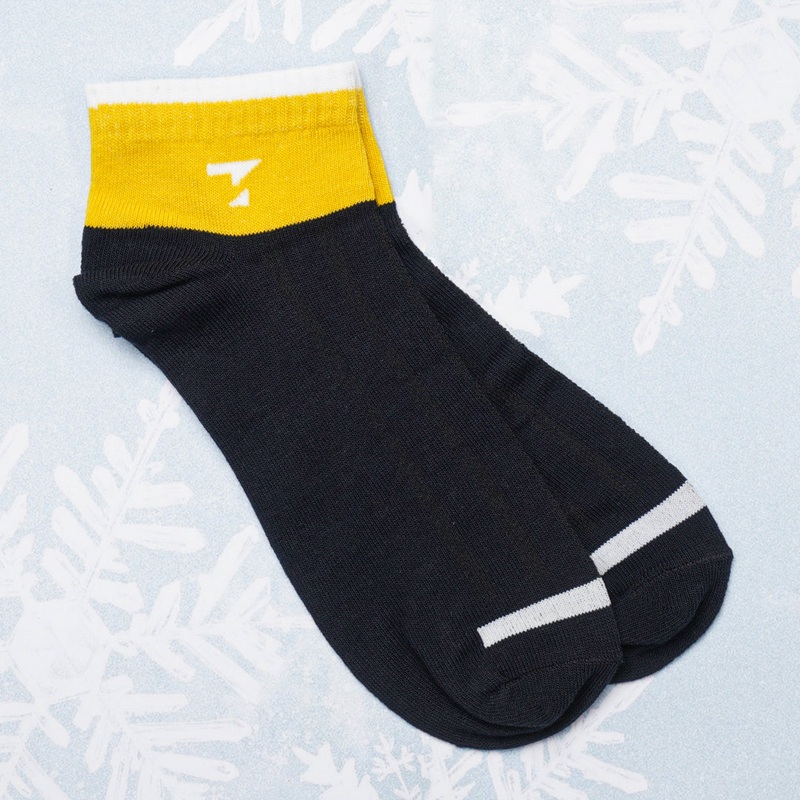 Blue & Yellow Cotton Socks N/A BLUE & YELLOW