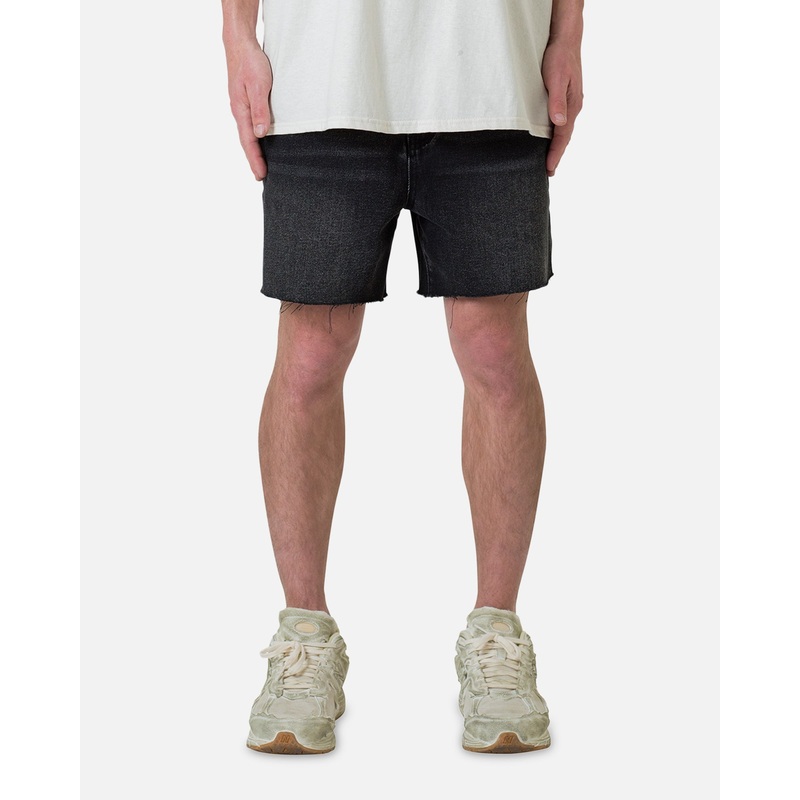 MNML Cut Off Denim Shorts Black 28