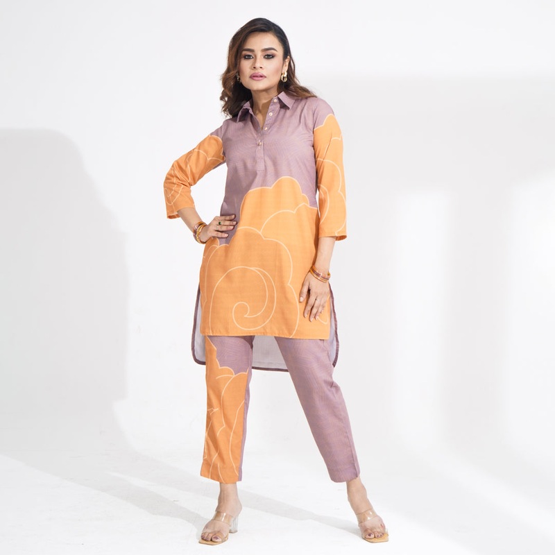 Women Mustard Two Piece Set S MUSTARD