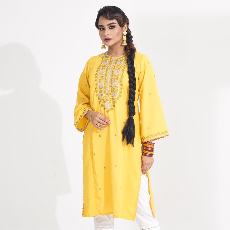 Women Yellow Kurti S YELLOW