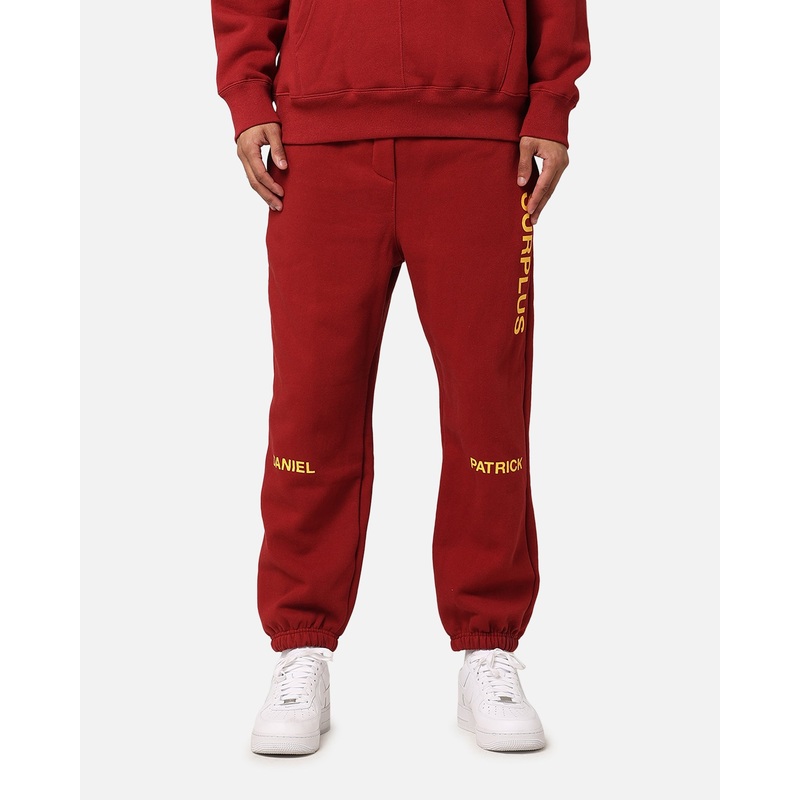 Daniel Patrick Surplus Logo Sweatpants Maroon/Yellow S