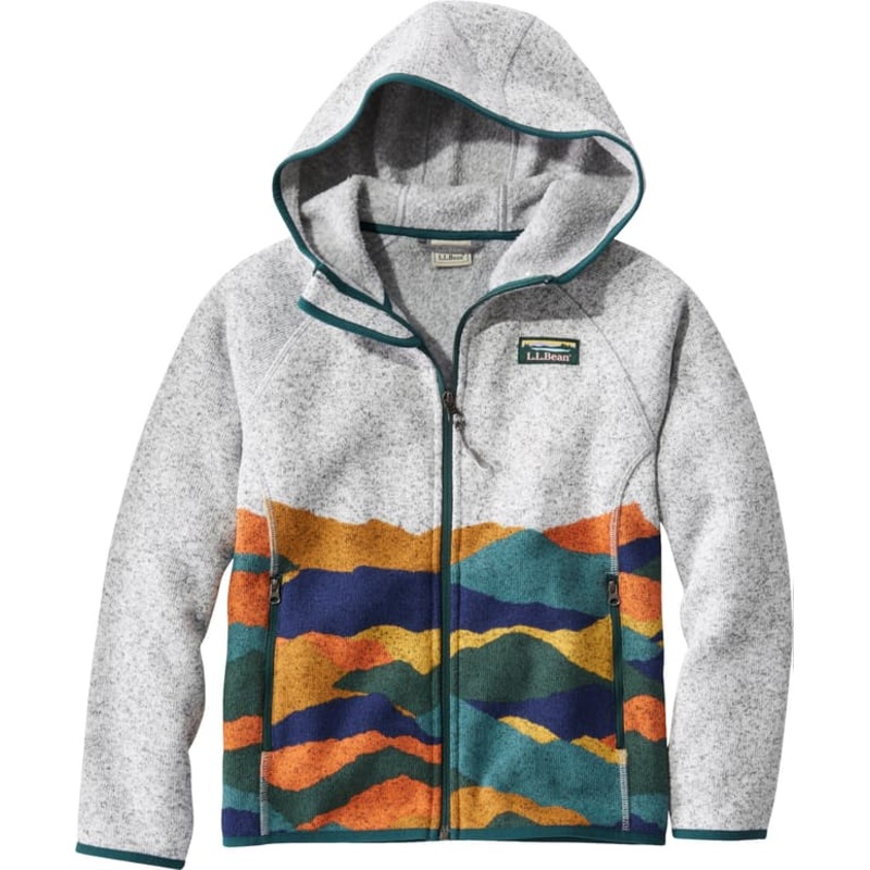 L.L. Bean L.L.Bean Fleece Print Hooded Sweatshirt – Kids