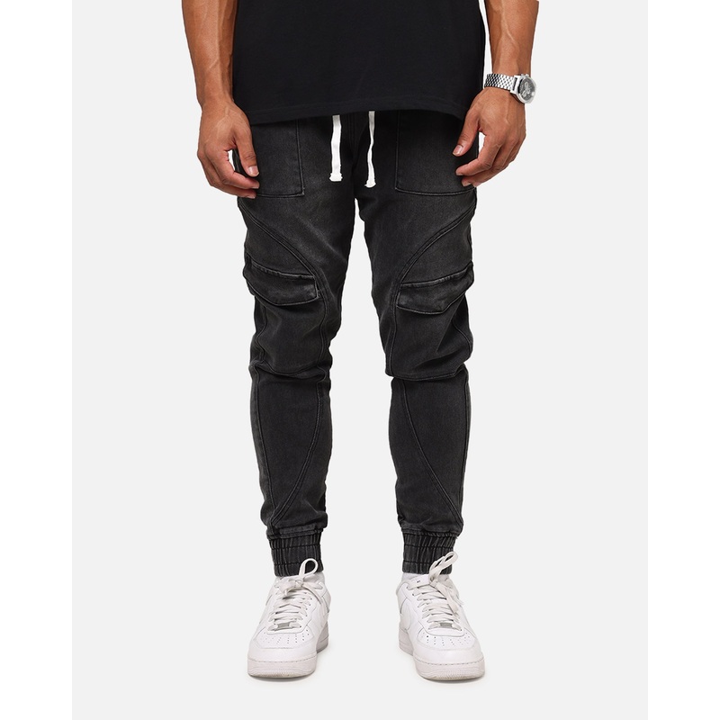Saint Morta Aera Denim Joggers Black Shadow S