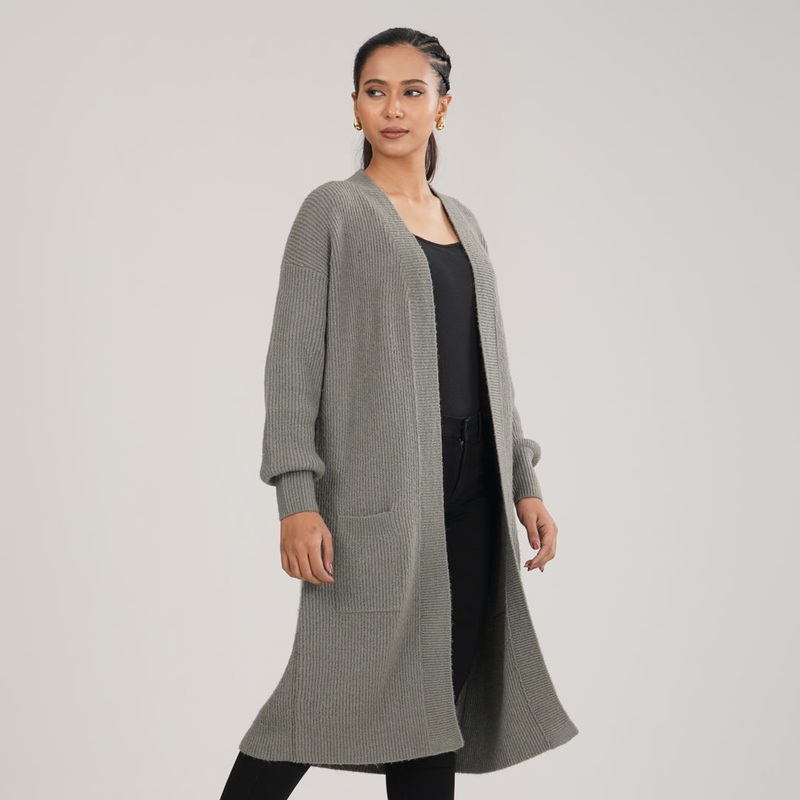 Womens Grey Sweater Shrug 2XL GREY