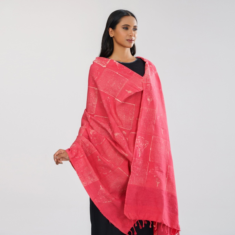 Womens Ethnic Lac Cotton Shawl 95″ lac