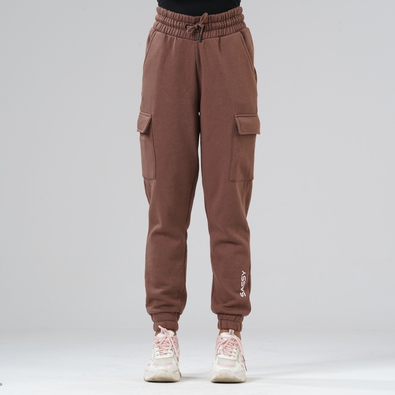 Womens Brown Joggars M BROWN