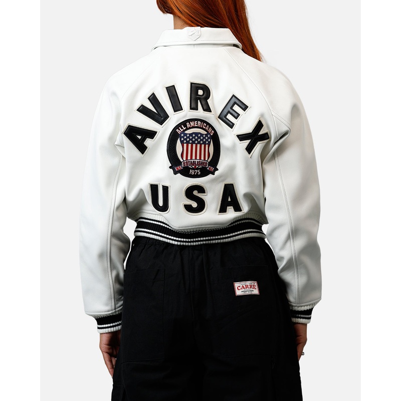 Avirex Women’s Cropped Icon Jacket Snow White S
