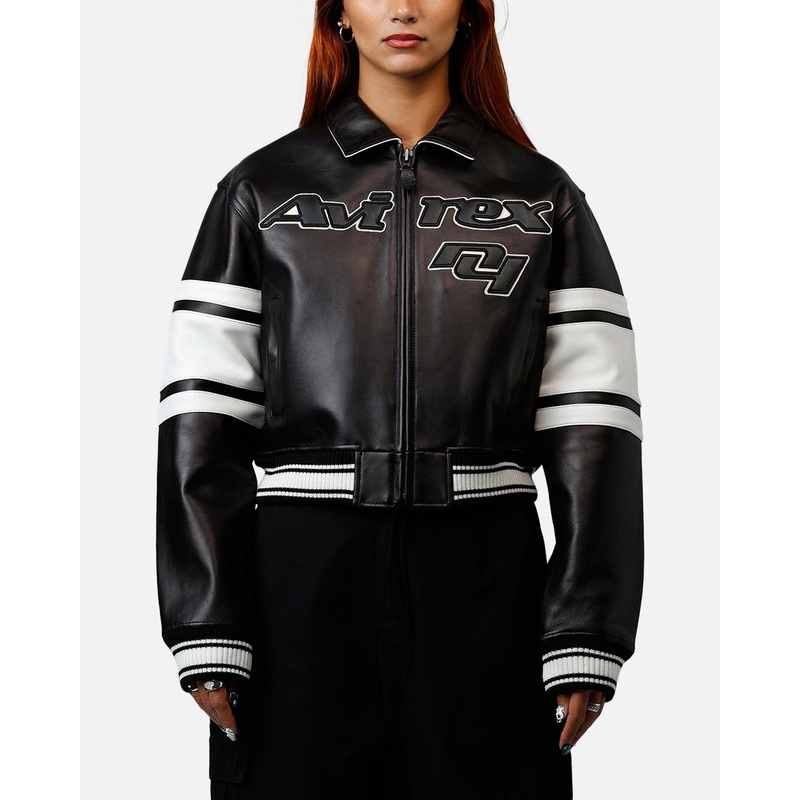 Avirex Women’s Cropped Legend Jacket Black S