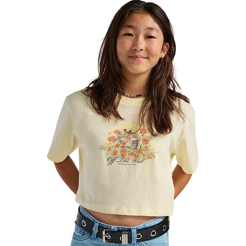 Vans Birdsong Cropped Crew Neck Short Sleeve T-Shirt – Girls