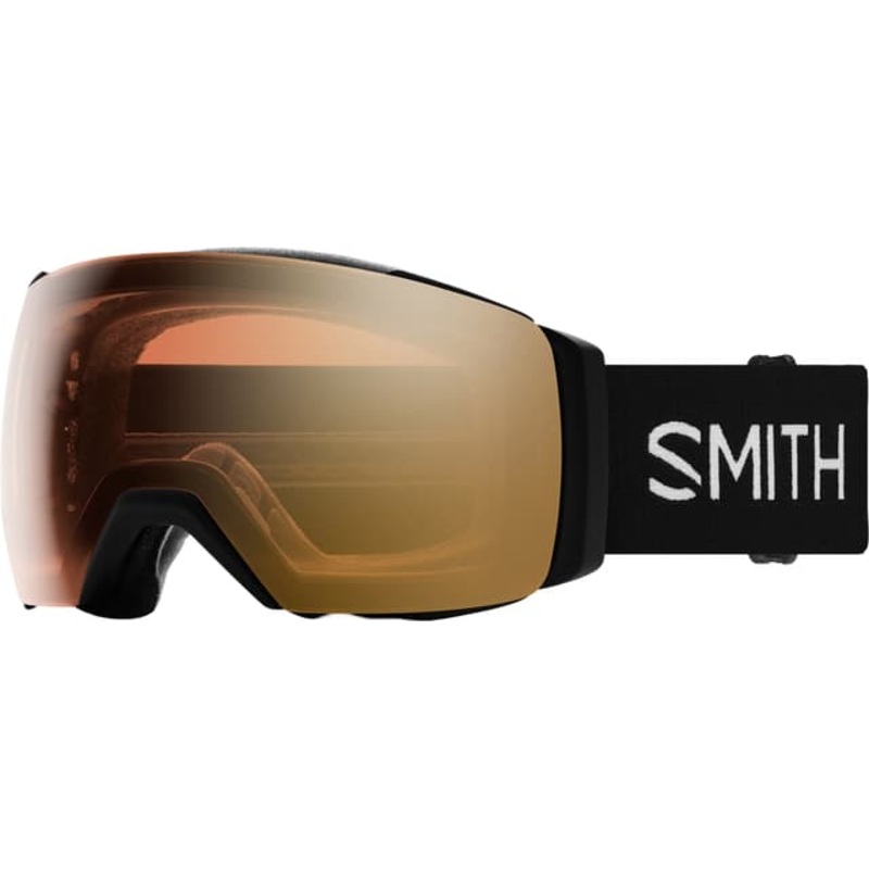 Smith Optics I/O Mag XL Goggles – Black – ChromaPop Pro Photochromic Gold Mirror Lens – Men’s