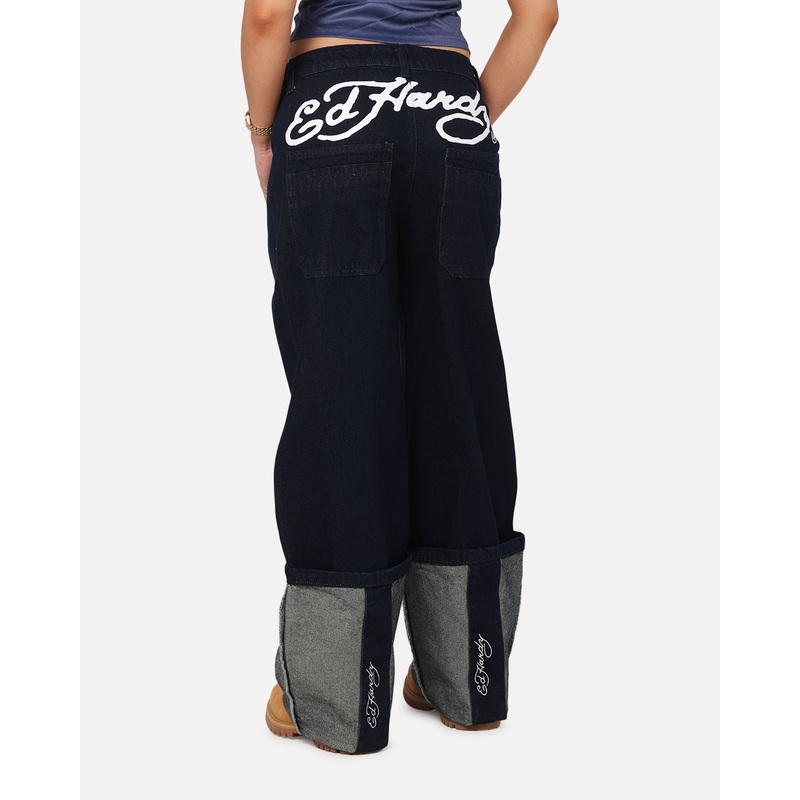 Ed Hardy Women’s Cuffed Jeans Indigo 26