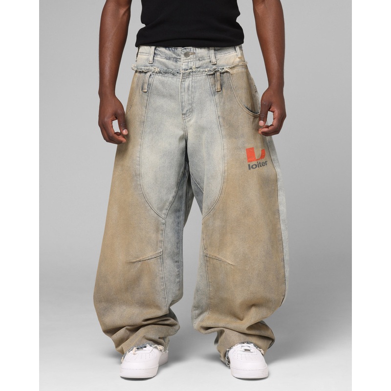 Loiter Layered Western Jeans Blue Wash 28