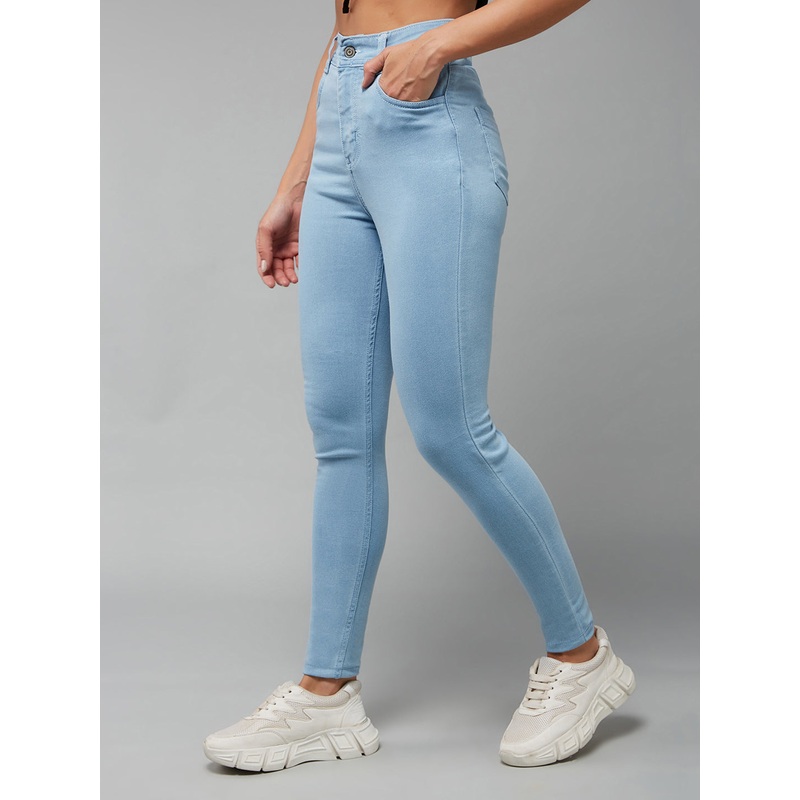 CHASEstretch Light Blue Skinny High-Rise Ice-Wash Denim Jeans 26 Blue