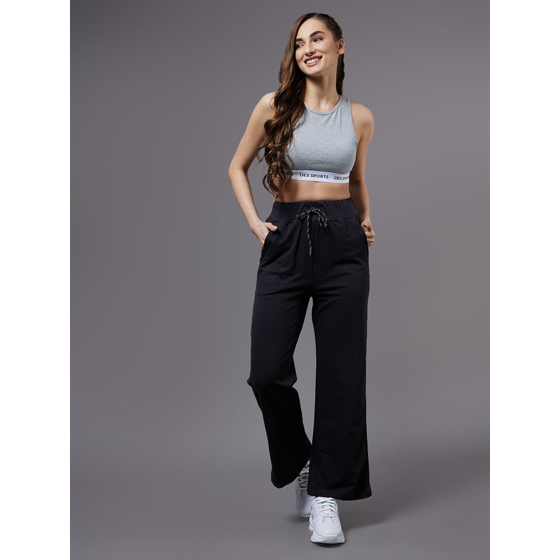 Women’s Black Solid Regular Track Pants XS Black
