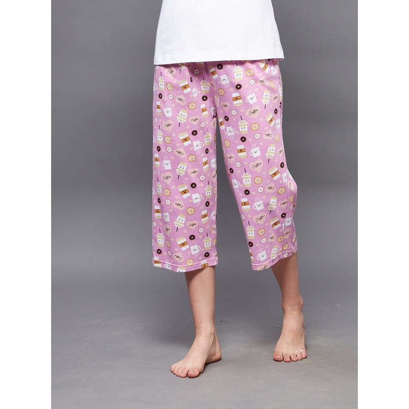 Women’s Pink Printed Regular Capri XS Pink