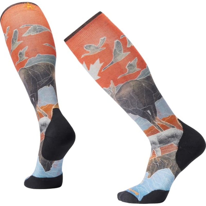 Smartwool Ski Targeted Cushion Canada Print OTC Socks – Unisex