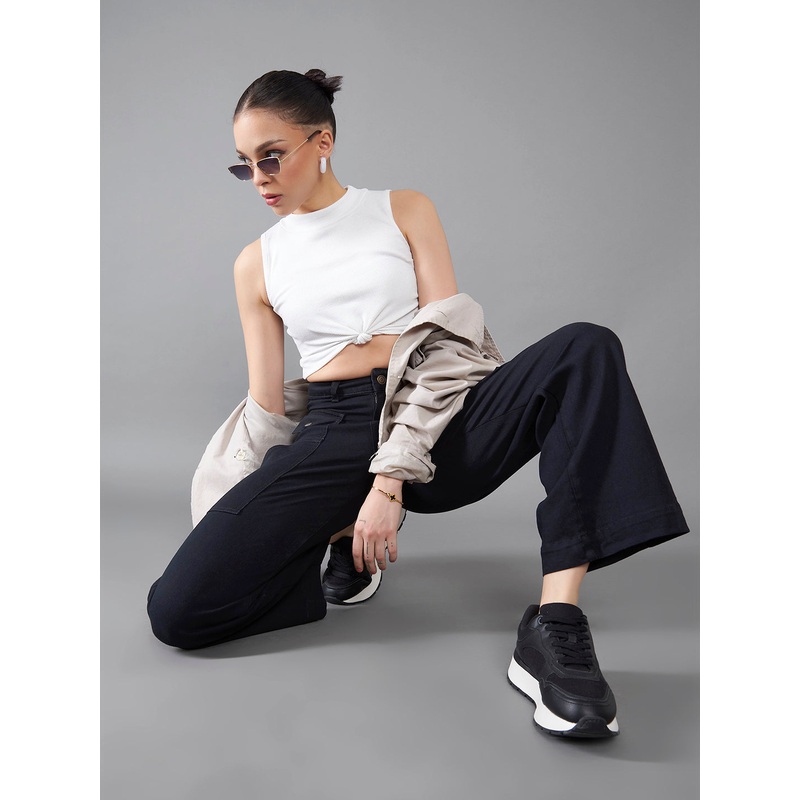 CHASEstretch Black Flared High-Rise Denim Jeans 26 Black